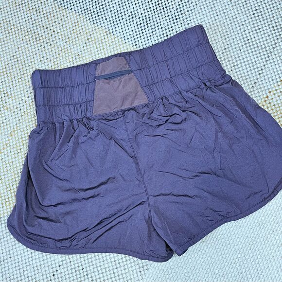 Large Free People Movement The Way Home Shorts in Deep Plum - Picture 3 of 5